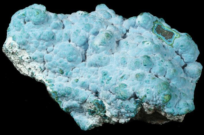 Sky-Blue Chrysocolla on Malachite - Congo #45283